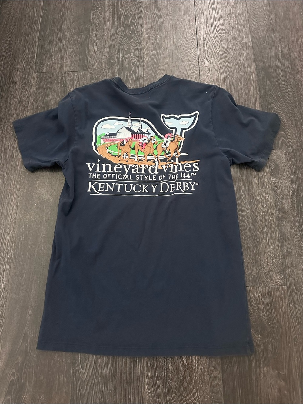 Vineyard Vines Navy Kentucky Derby Graphic T‑Shirt - Men 2018